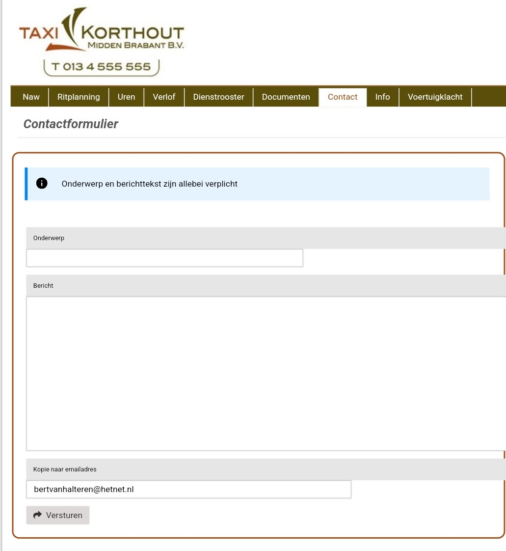 Portaal Contactformulier