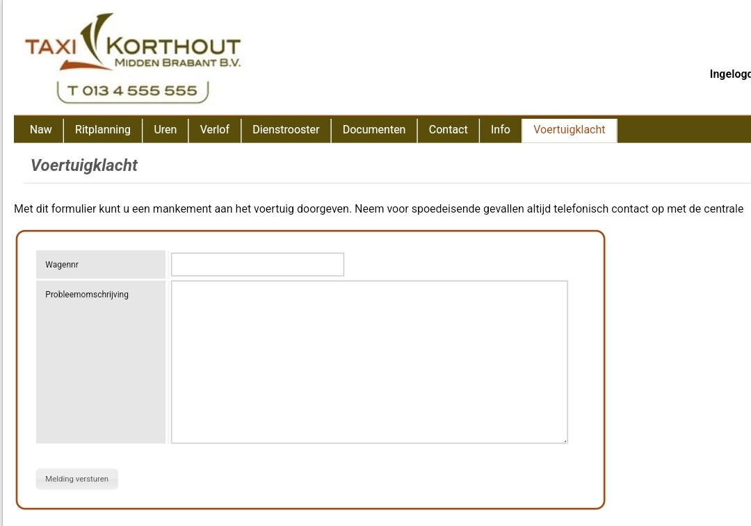 Portaal Voertuigklacht